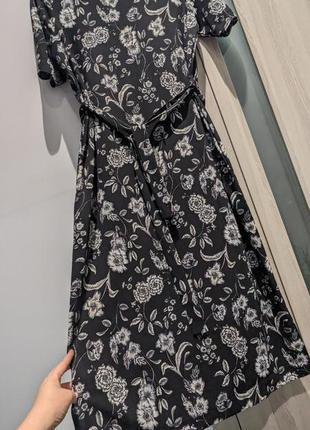 Довга максі сукня з поясом великого розміру5 фото