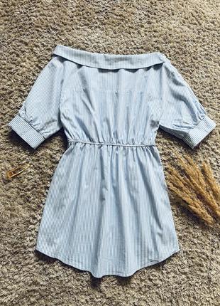 Натуральна літня сукня смугаста бавовняне плаття в смужку