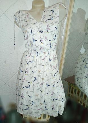 Платье белое ластовицы вискоза подкладка