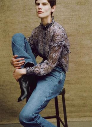 Шифонова блуза сорочка zara