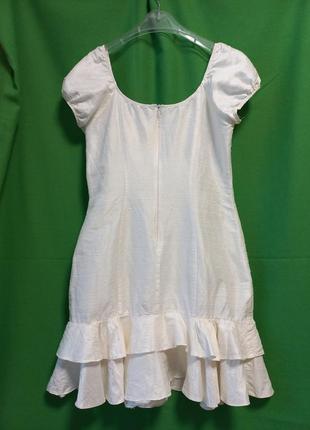 Borgofiori шёлковое платье с воланами с перламутровым отливом.  винтаж10 фото