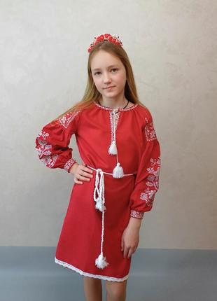 Сукня "пташечка" червона