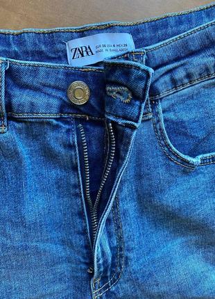 Жіночі джинсові шорти zara ( розмір вказаний eur 36) стрейч3 фото