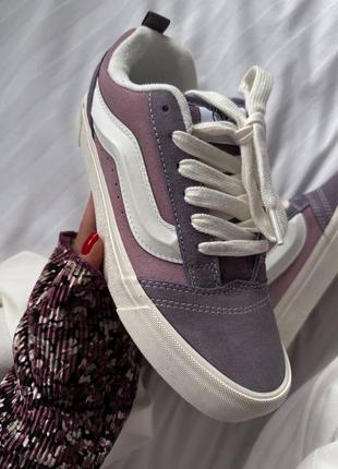 Жіночі кросівки в стилі vans knu school  “violet”.5 фото