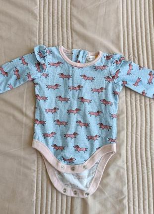 Боді з довгим рукавом john lewis на 0-3 міс