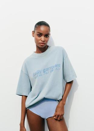 Футболка zara, вареная футболка zara, футболка с принтом zara