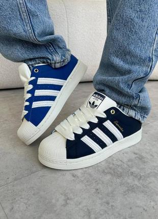 Adidas superstar 50/50 navy blue