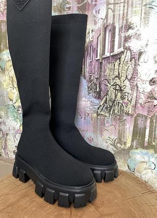Сапоги ботинки prada  чоботи прада