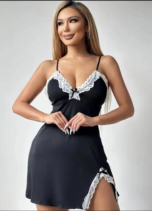 Шикарная ночнушка с кружевами l-xl