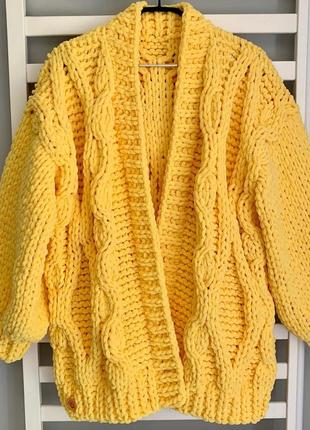 Кардиган плюшевый женский разных цветов размеры s, m, l