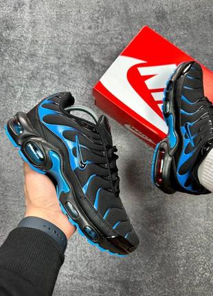 Nike air max plus tn black blue2 фото