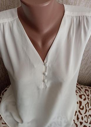 Белая майка топ блуза р 46-48