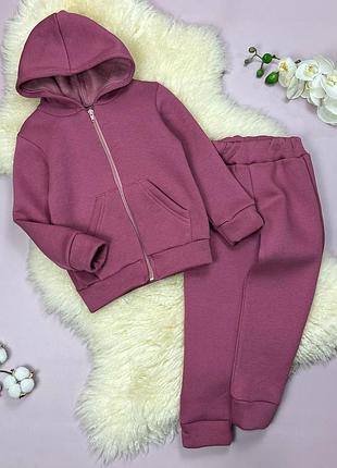 Спортивний костюм дитячий на флісі для дівчинки