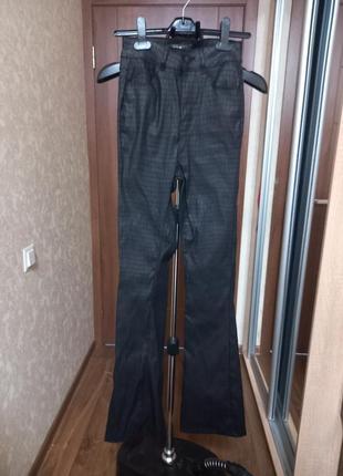 Штаны брюки джинсы кожзам клеш