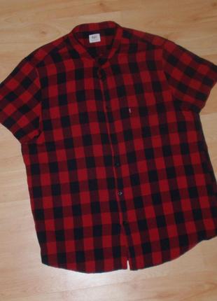 Клетчатая рубашка/тенниска levis polo ck original l-xl шведка lauren