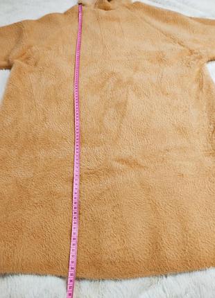 Пальто кардиган альпака на молнии с капюшоном6 фото