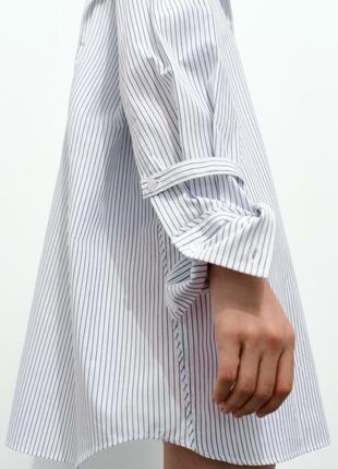 Белая рубашка в полоску zara4 фото