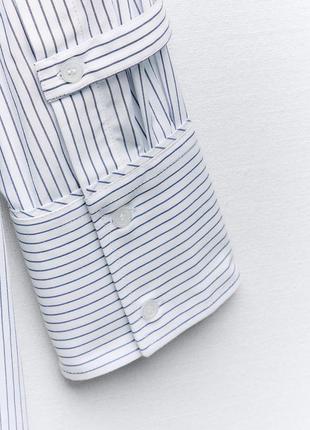 Белая рубашка в полоску zara8 фото