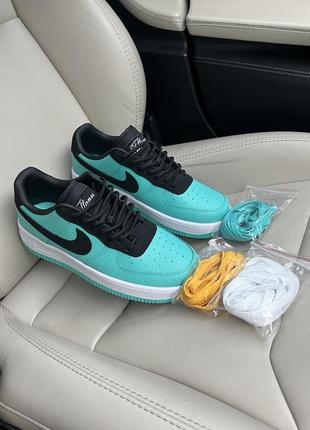 Мужские кроссовки space air force 1 tiffany & co / найк аэр форс тифани демисезонные на весну, лето, осень / мужественные кроссовки спортивные