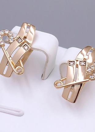 Сережки медичний сплав позолотка xuping