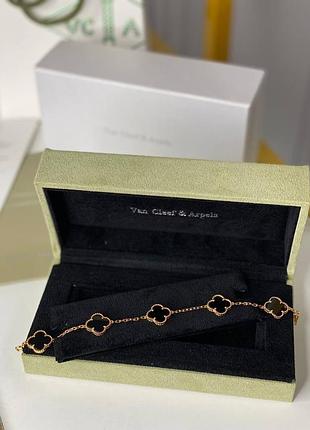 Брендовый браслет в стиле vca van cleef из коллекции vintage alhambra bracelet, 5 motifs