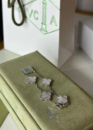 Браслет брендовый в стиле vca van cleef из коллекции vintage alhambra bracelet, 5 motifs