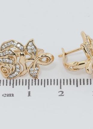 Сережки медичний сплав позолотка xuping