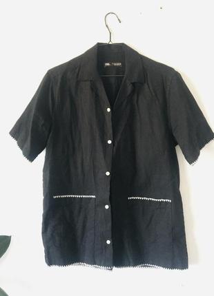 Лляна сорочка zara