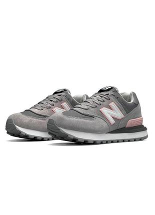 🌸женские кроссовки new balance classic prm gray pink / демисезонные / весенние, летние, осенние / текстиль, кожа, замша /
