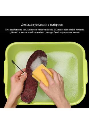 Устілки з підігрівом, з виходом usb, чорного кольору t-06 f