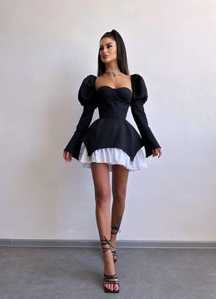 Оригинальное платье с элементами корсета6 фото