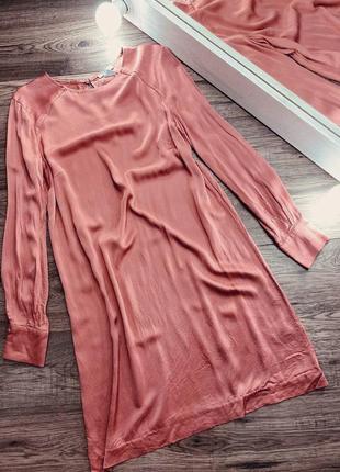 Елегантне рожеве пряме плаття h&amp;m1 фото