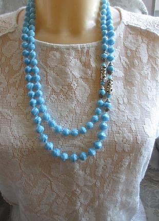 Кольє з вінтажних чеських намистин