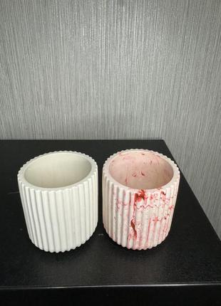 Гіпсові кашпо для свічок