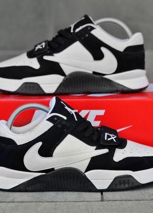 Кросівки nike jordan Michael jumpman travis scott  black and white  🖤🖤🖤7 фото