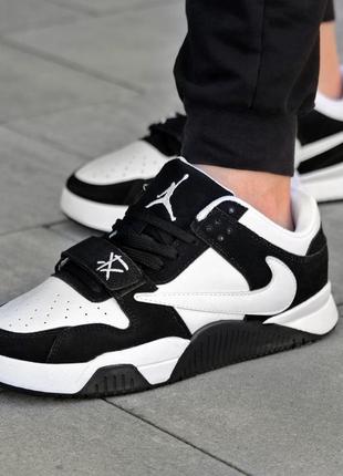 Кросівки nike jordan Michael jumpman travis scott  black and white  🖤🖤🖤2 фото