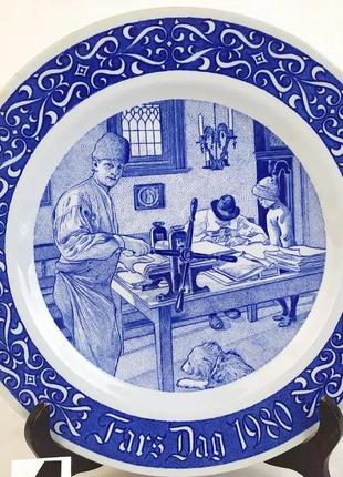 Винтажная фарфоровая тарелка, швеция