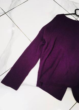 Стильний фіолетовий 💜 светр оверсайз із перекрутом на спині boohoo м/л3 фото