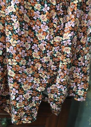 Шикарная туника блуза в цветочный принт яркие насыщенные цвета3 фото