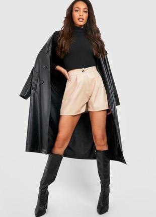 Шорты из экокожи boohoo