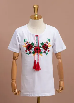 Вишиванка для дівчаток 6410 короткий рукав