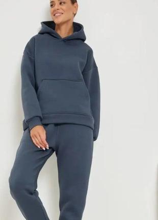 Костюм трехнитка на флисе унисекс графит