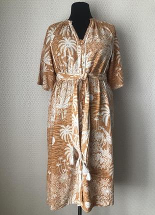 Коллаборация h&m и desmond&dempset! интересное льняное платье, размер l (реально до 3xl)5 фото