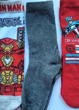 Носки носки набор 3 пары eu 23-26 marvel primark