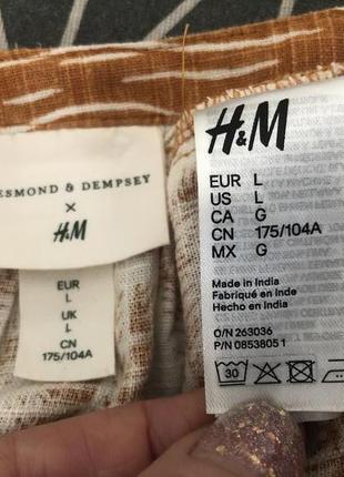 Коллаборация h&m и desmond&dempset! интересное льняное платье, размер l (реально до 3xl)10 фото
