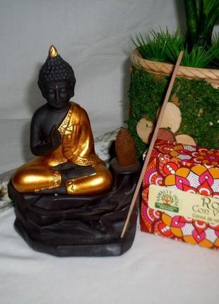 Подставка жидкий дым backflow керамика амогхасиддхи будда" +2 подарка5 фото