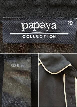 Трендова чорна сорочка/рубашка/блуза papaya у білизняному стилі10 фото