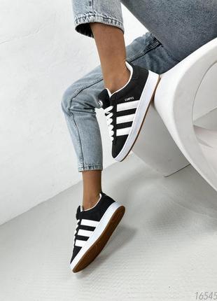 Натуральні замшеві темно - сірі жіночі кросівки adidas campus gray&white5 фото