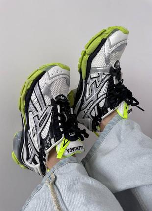 Женские кроссовки в стиле balenciaga 
runner trainer black / acid / silver premium5 фото