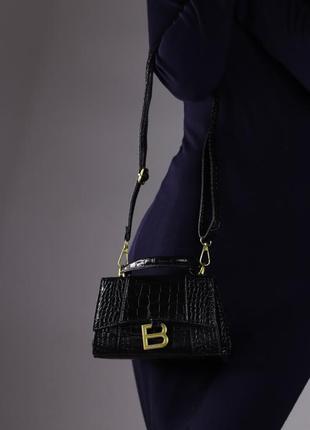 Balenciaga hourglass small black  sa19043 фото